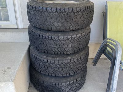 Pathfinder All Terrain Tires 285/70/17 with Ford alloy wheels