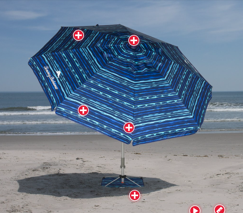 Brand new Tommy Bahama ANCHORX 7.5’ Beach Umbrella System.