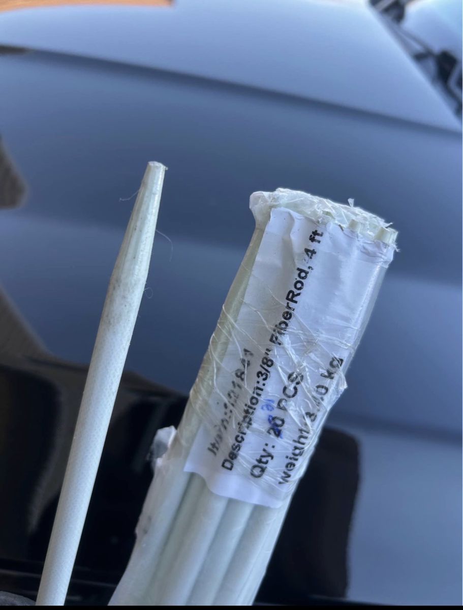 3/8” Fiberglass Rod – 4 Ft Post / Garden Stake