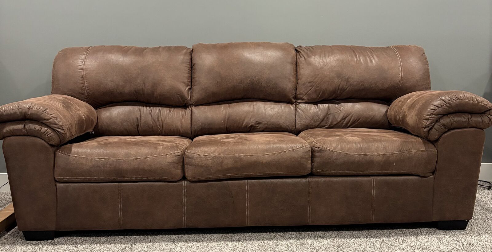 Brown Suede Couch