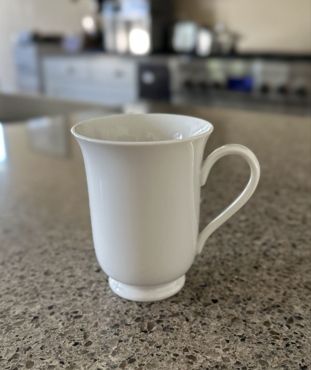 8 White Porcelain Pottery Barn Mugs