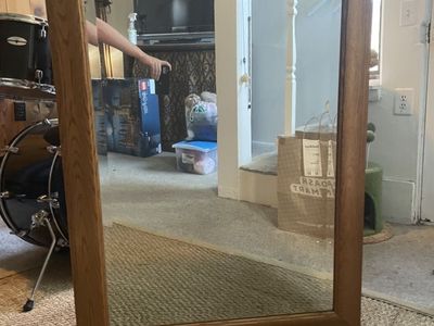 Big Solid Wood Wall Mirror