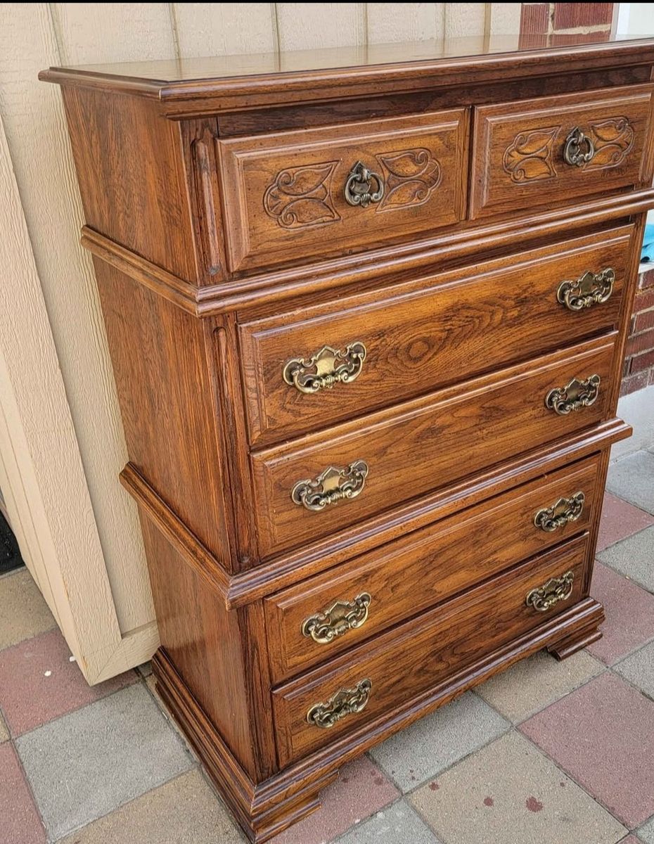 Tall 6 Drawer Solid Wood Dresser