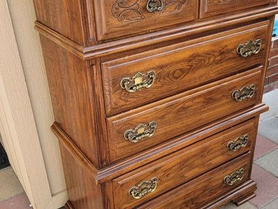 Tall 6 Drawer Solid Wood Dresser
