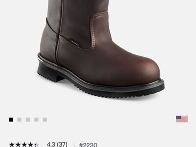 Red Wing Pecos Steel Toe Boots 10.5D