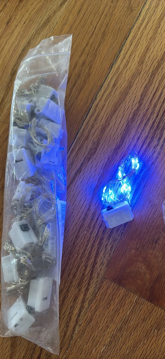 Blue light for table decoration, craft etc