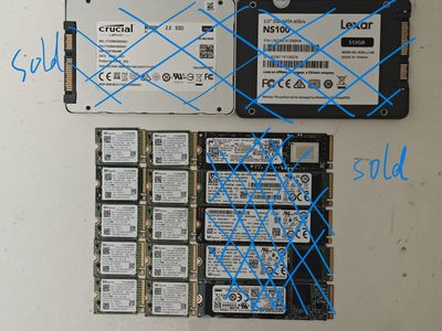 512GB SSDs for Laptop / Mini PC — SATA & NVMe | 98% health | Firm
