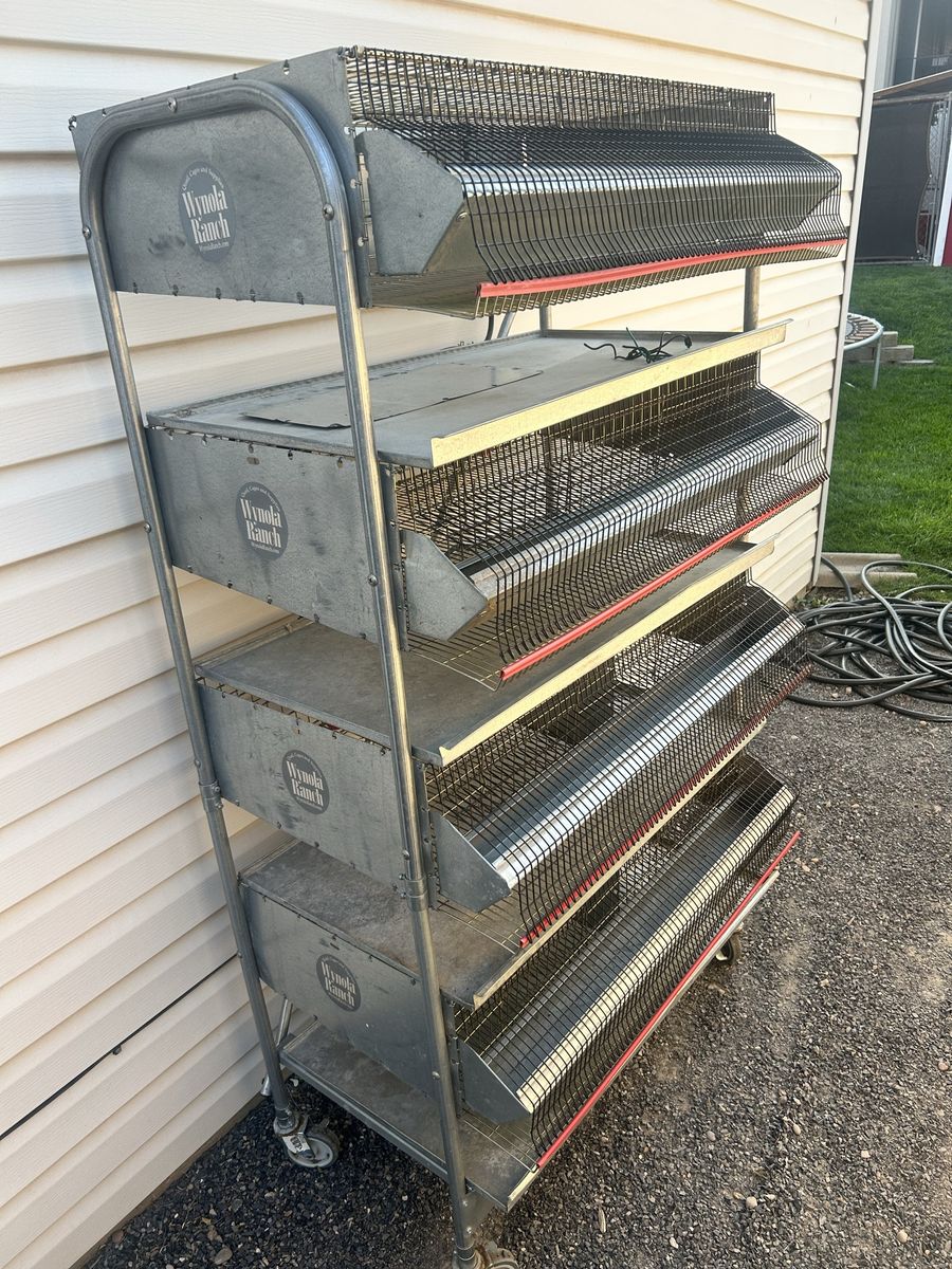 Wynola Ranch 4-Tier Heavy Duty Battery Quail Cage Setup – Mobile & Complete