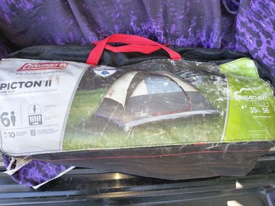 Coleman Picton II 6-Person Dome Tent - 10 Min Setup, WeatherTec, 5'10" Center Height