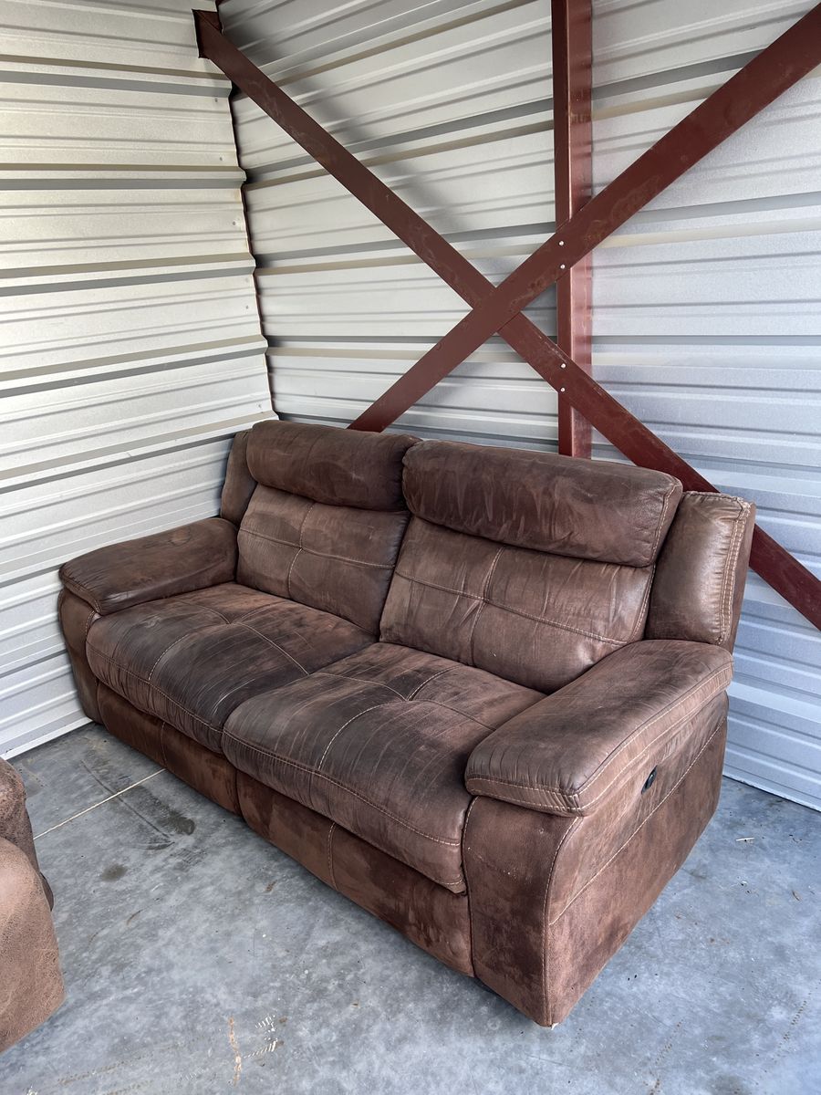 Reclining Faux Leather Loveseat