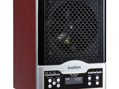 Ivation 5-in-1 HEPA Air Purifier, Digital LCD, Timer, Remote, 3700 Sq Ft Coverage