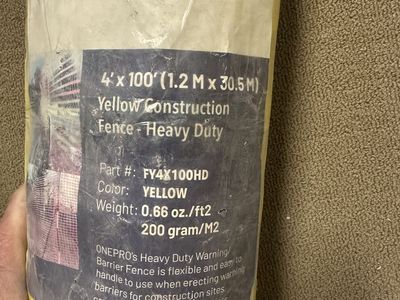 4' X 100' Heavy-Duty Construction Fence) Yellow