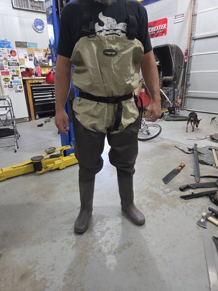 Frogg Toggs Amphibian II Waders Men's XXL/Size 11 Boots Nylon/PVC Khaki/Brown Fishing Hunting