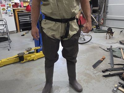 Frogg Toggs Amphibian II Waders Men's XXL/Size 11 Boots Nylon/PVC Khaki/Brown Fishing Hunting