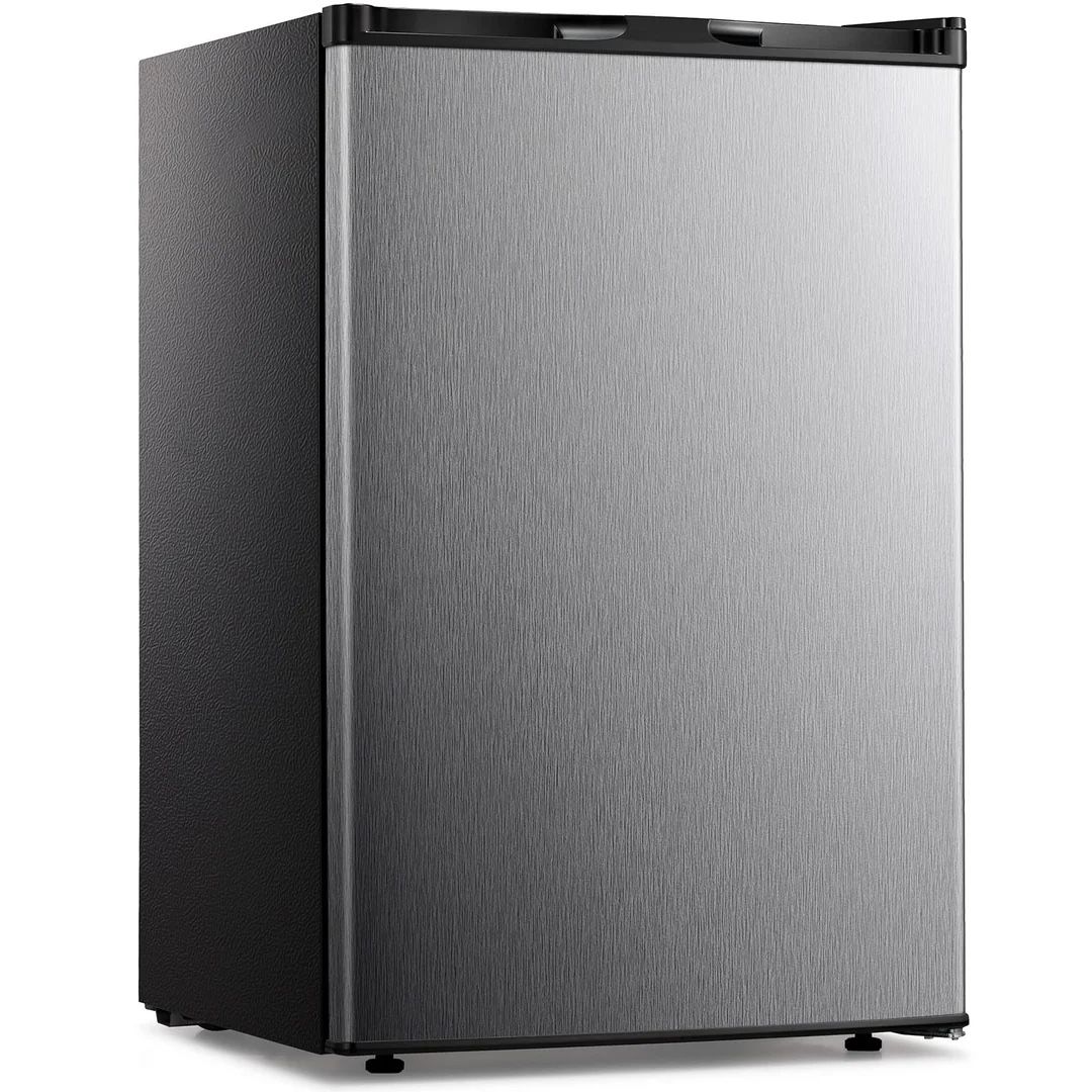 Kismile 3.0 Cu. Ft. Single-Door Upright Freezer - Stainless Steel / Silver