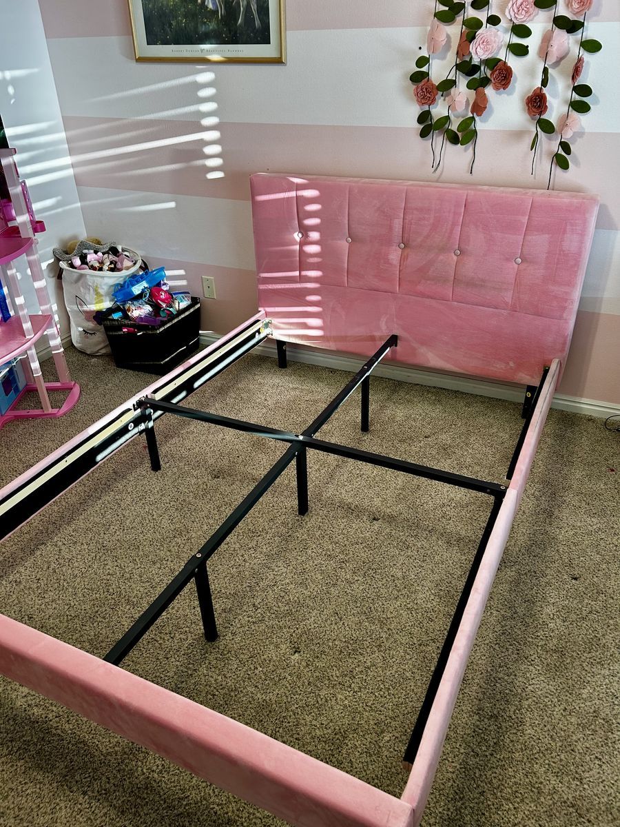 Full Size Pink Bed Frame