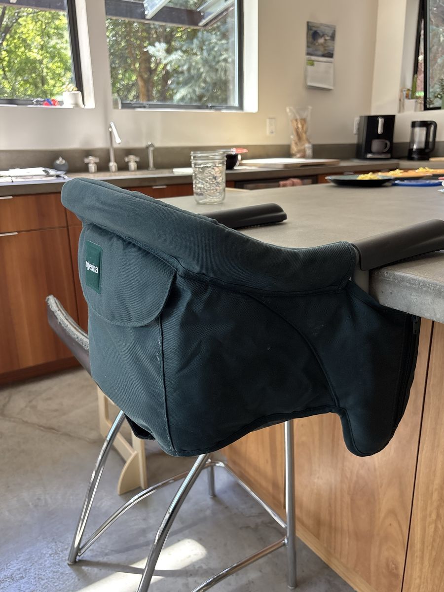Inglesina Fast Table Chair in Dark Green - Portable Clip-On High Chair for Baby Feeding