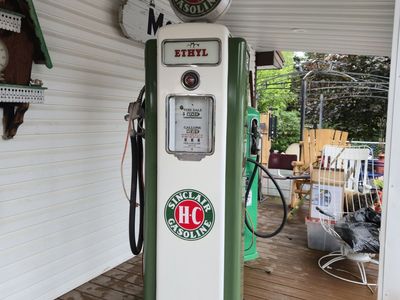 Wayne Restored Gas Pump Lighted