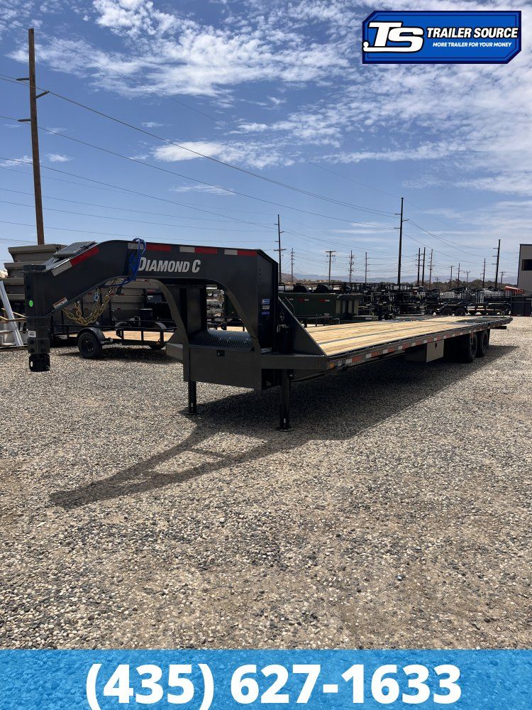 8.5x40 Diamond C FMAX-HDT 216 Gooseneck Hydraulic Dovetail Equipment Trailer - 40K GVWR - ABS Brakes, HDSS (Hutch) Suspension,