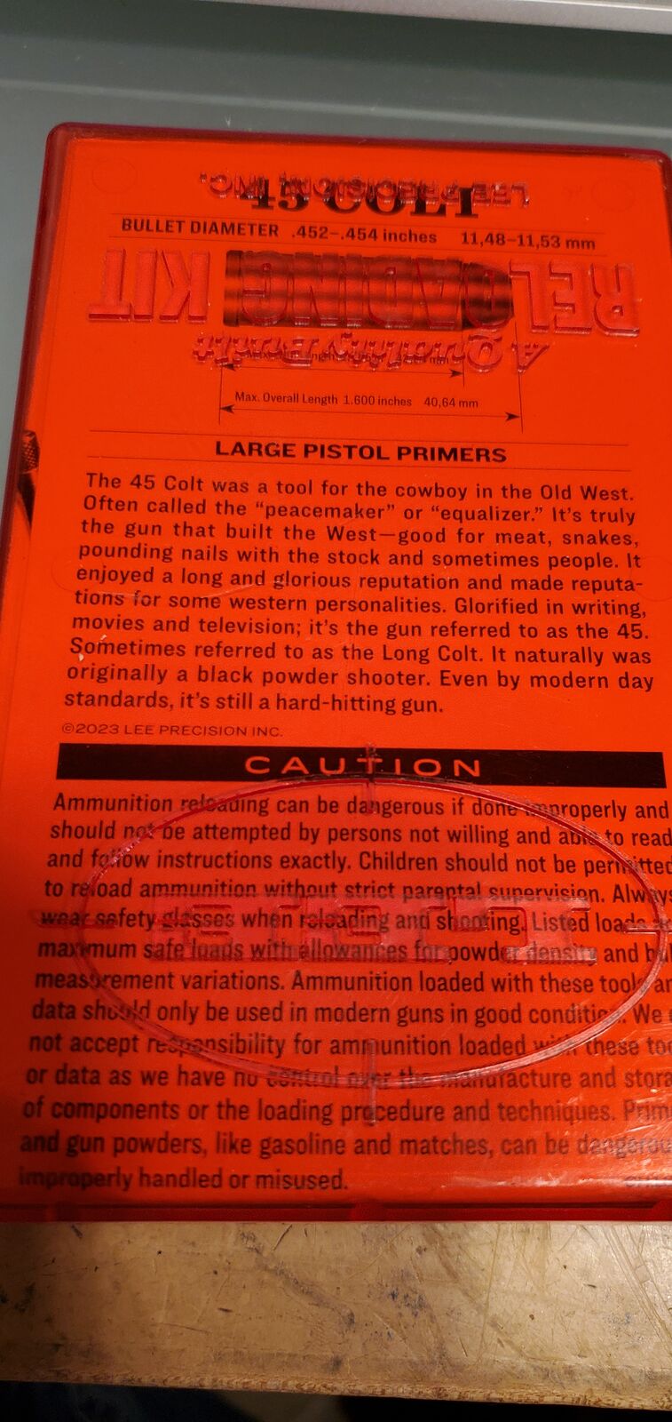 Lee 45 Colt Classic Loader