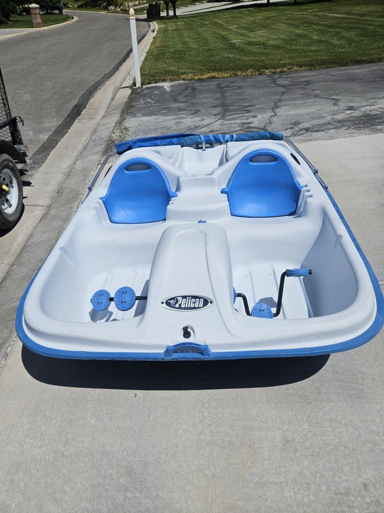 Ram-X Pedal Boat - 2-Person Watercraft, Blue & White