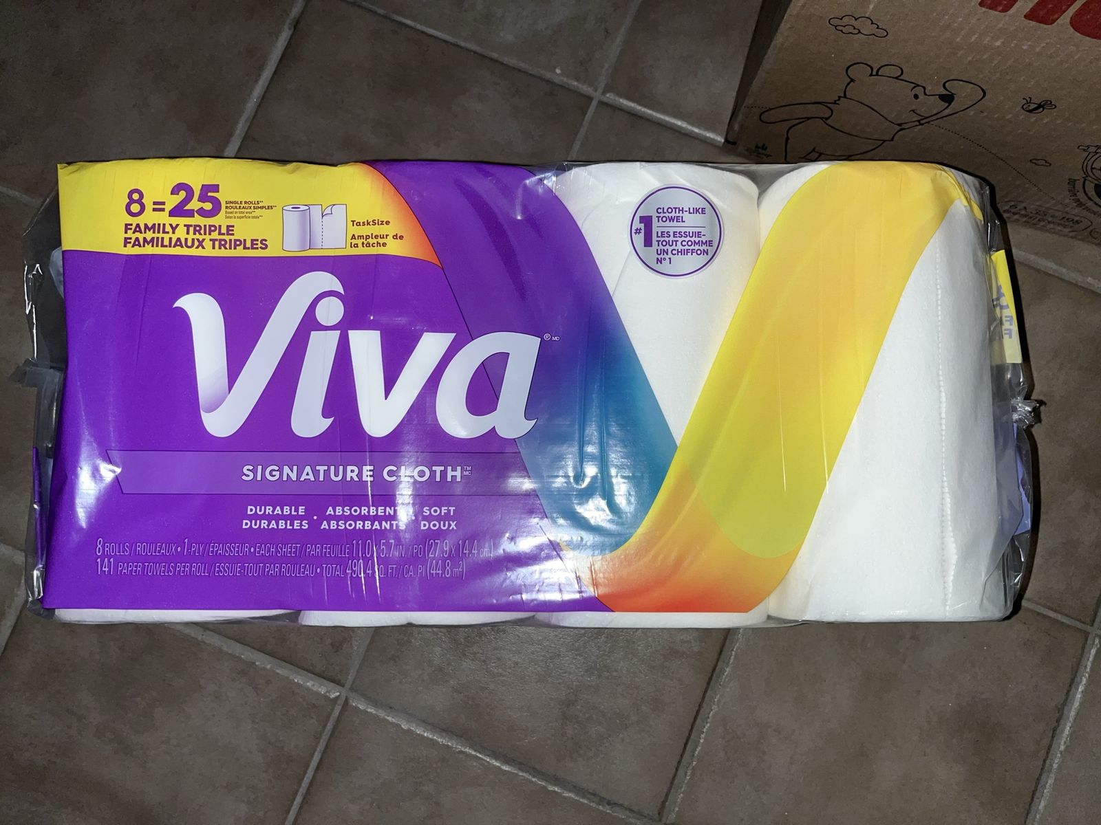 Brand New Viva Signature Cloth Paper Towels, Family Triple Rolls, 8=25 Rolls, Durable & Absorbent