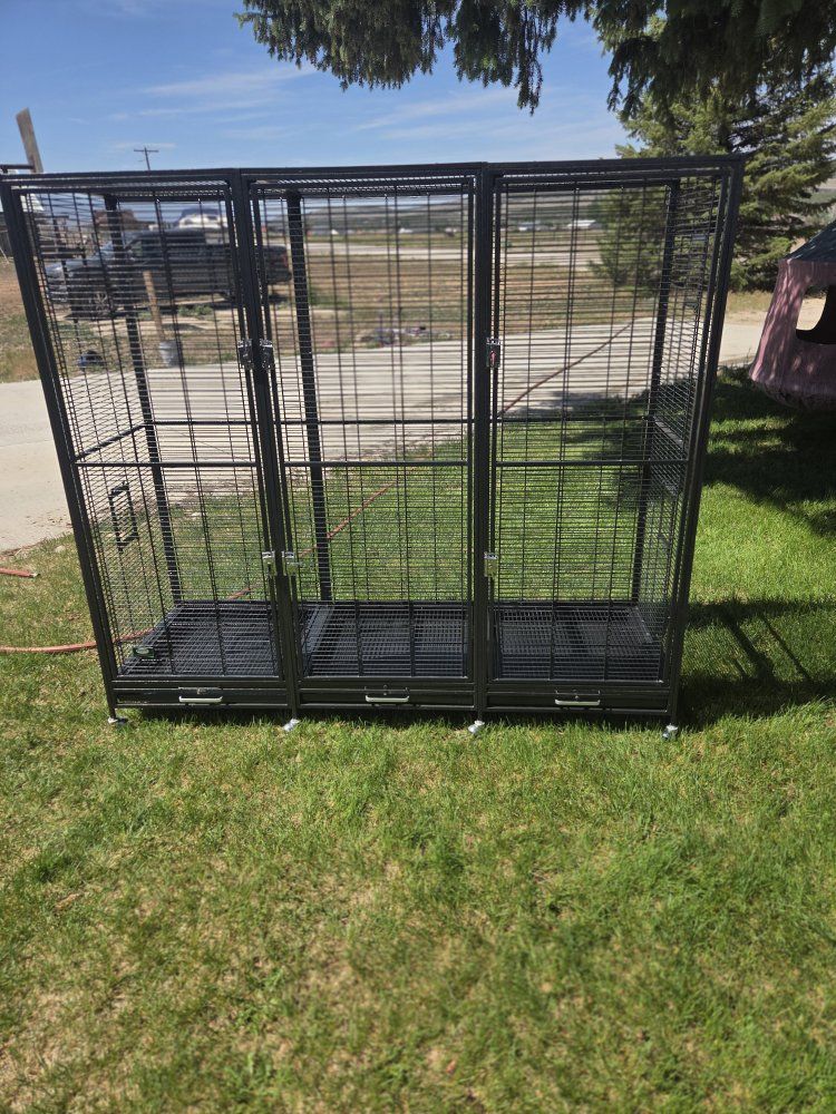 Exotic Nutrition Borneo Cage Add-On Pet Enclosure - Large Black Metal Wire Cage Extension