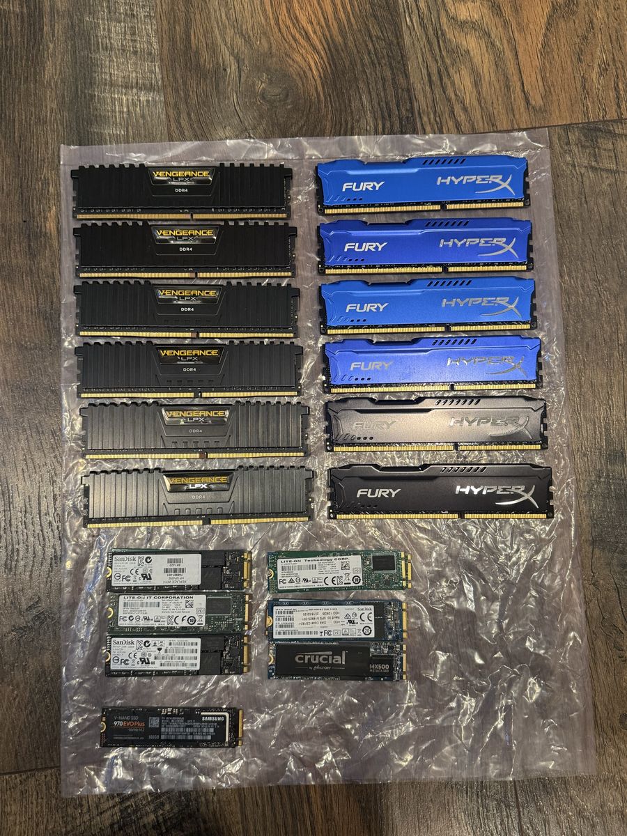 DDR4 DDR3 Memory 128GB 256GB 512GB NVMe SSD Computer Hardware Sale
