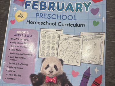Ready Set Learn February Preschool Homeschool Curriculum Book 2