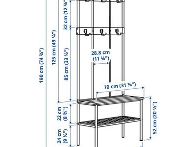 IKEA coat rack and bench