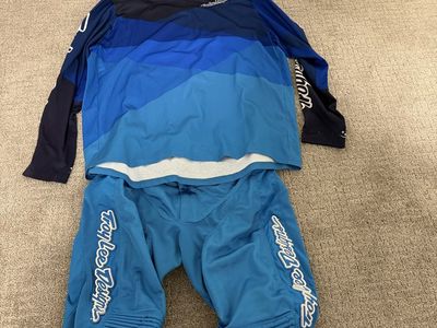 Troy Lee Designs Blue Motocross Jersey and Pants Set