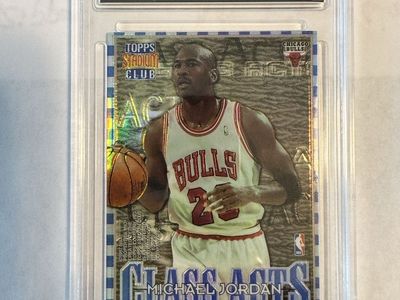 1996-97 Topps Stadium Club Class Acts Refractor Michael Jordan / Jerry Stackhouse #CA1 HGA 9.0 Mint