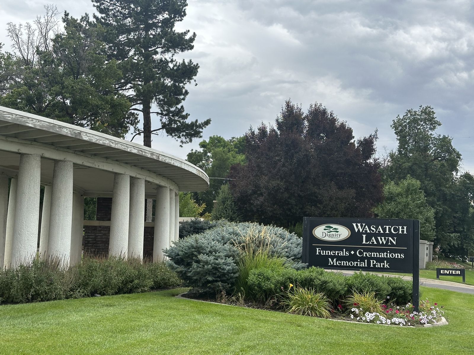 Two side-by-side double deep burial plots at Wasatch Lawn Memorial Park