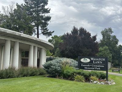 Two side-by-side double deep burial plots at Wasatch Lawn Memorial Park