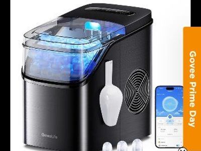 GoveeLife Smart Countertop Ice Maker 1s - H7160 Portable Nugget Ice Machine, 3 Ice Sizes