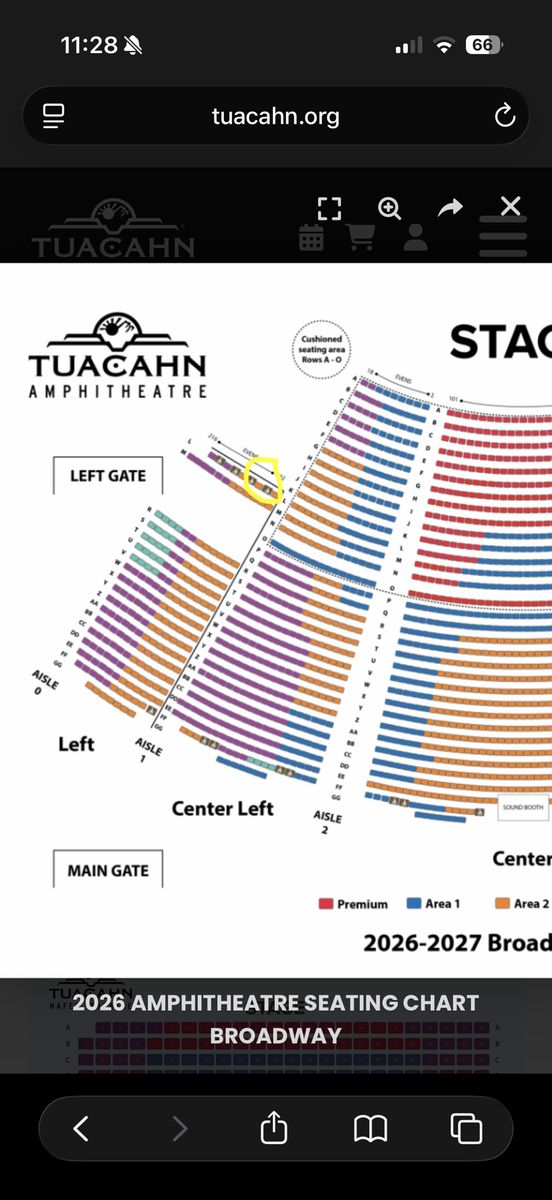 Tuacahn Les Mis 7/14/26 front row