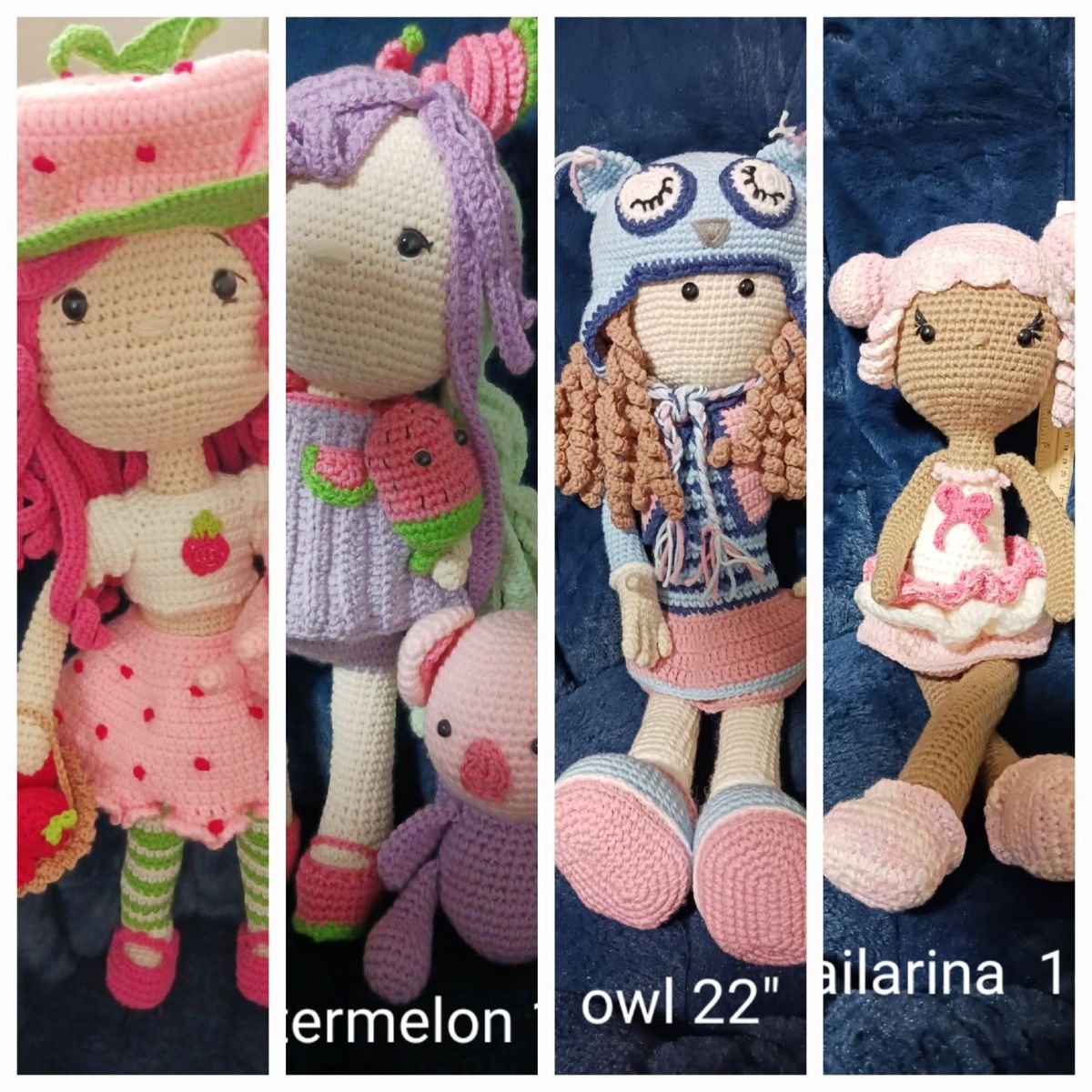 Hand made crochet amigurumi dolls