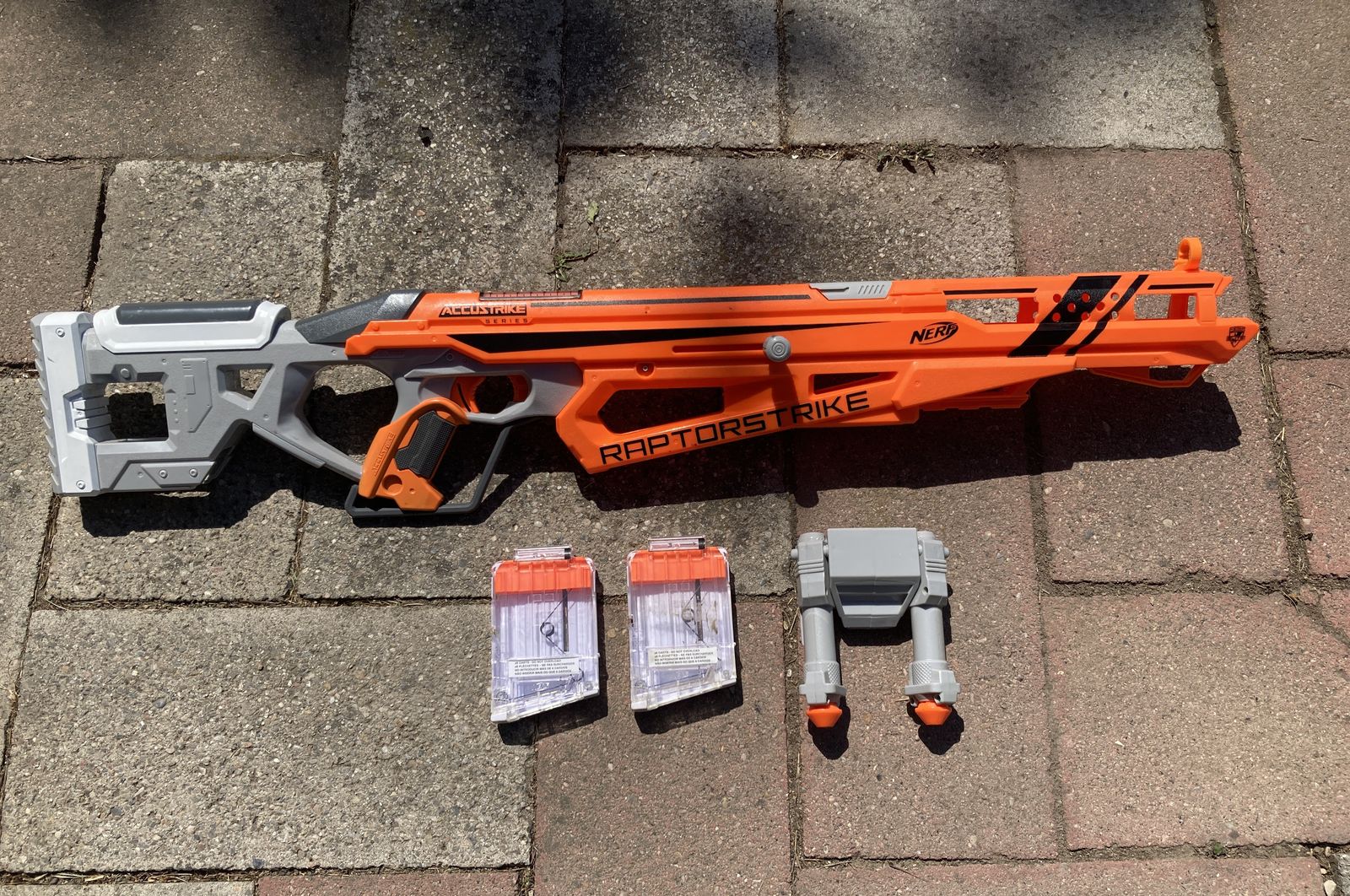 Nerf AccuStrike RaptorStrike Sniper Blaster w/ Bipod & Magazine - Used