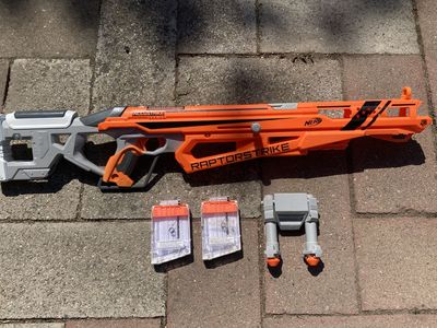 Nerf AccuStrike RaptorStrike Sniper Blaster w/ Bipod & Magazine - Used