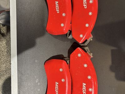 MGP Red Powder Coated Brake Caliper Covers Set for Chevy Traverse