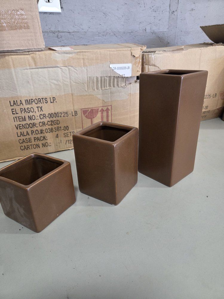 Lala Imports LP & Accent Decor Inc. Ceramic Planters - Assorted Sizes & Colors (Bulk Lot)