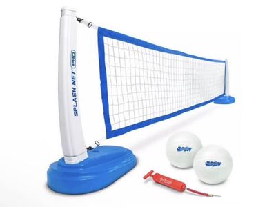 Splash Net Pro Ultimate Pool Party Volleyball Game Set - Includes Net, Poles, Base & Ball Pump