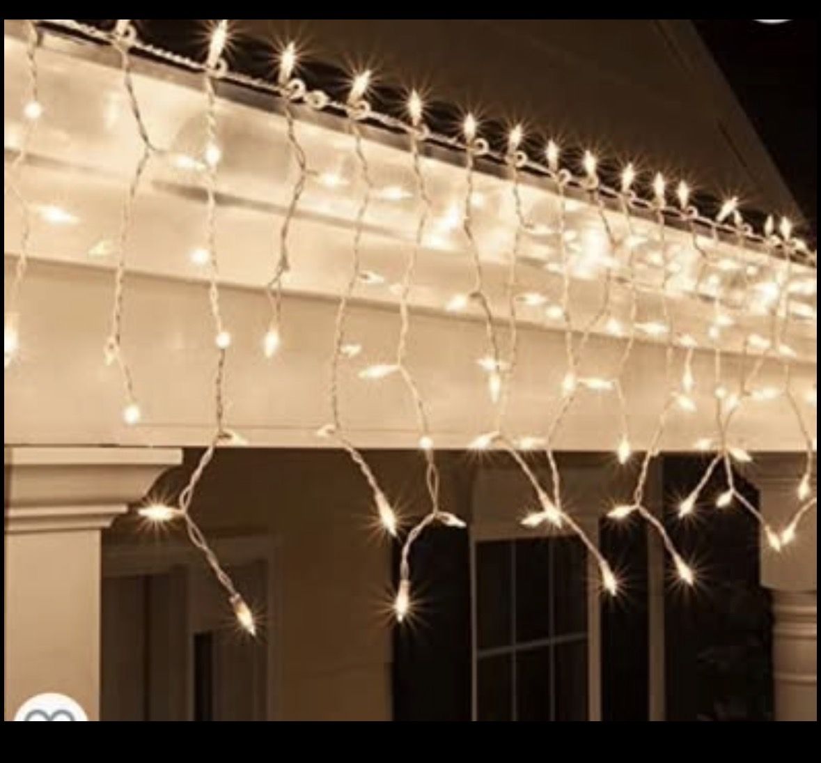 Icicle Christmas lights 