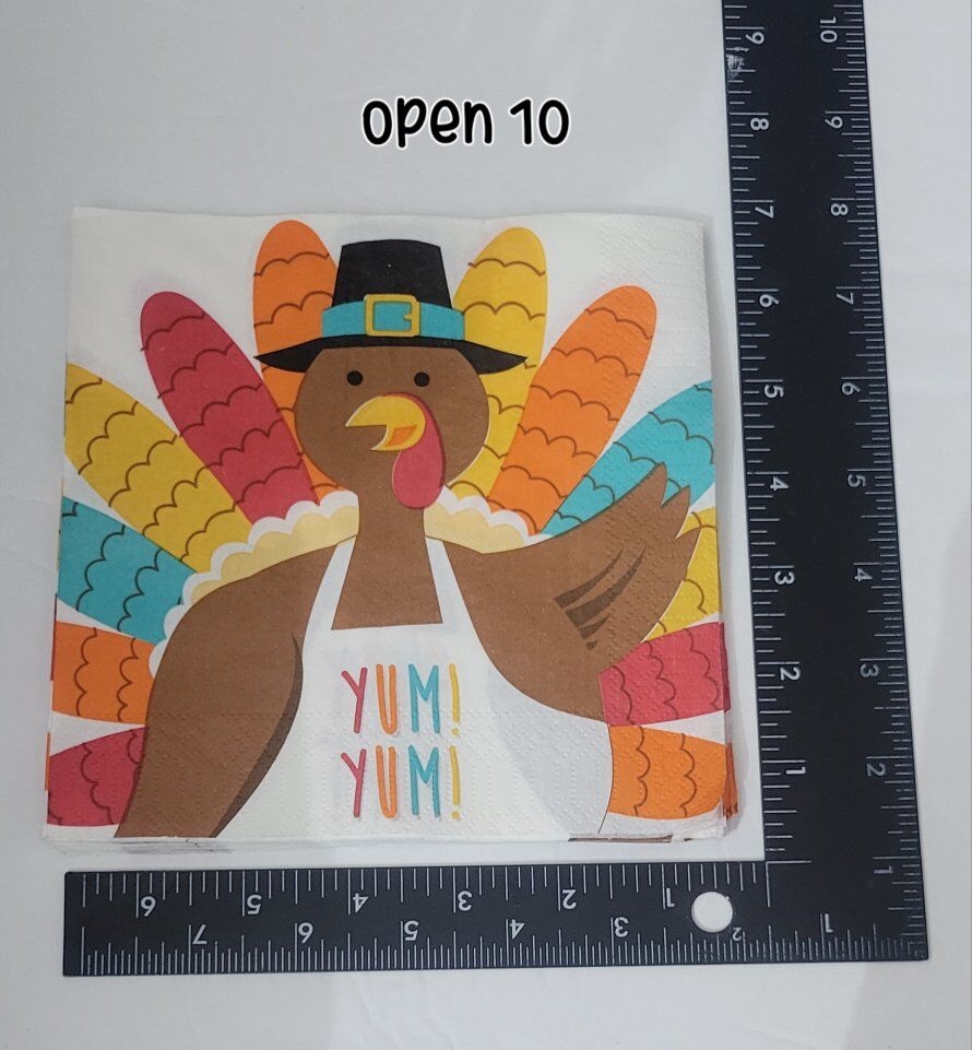 Open packages of napkins