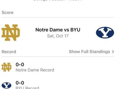 BYU vs Notre Dame - 4 tickets