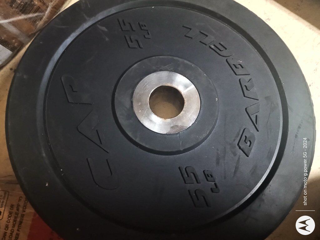 55lb rubber bumper/ weight plates