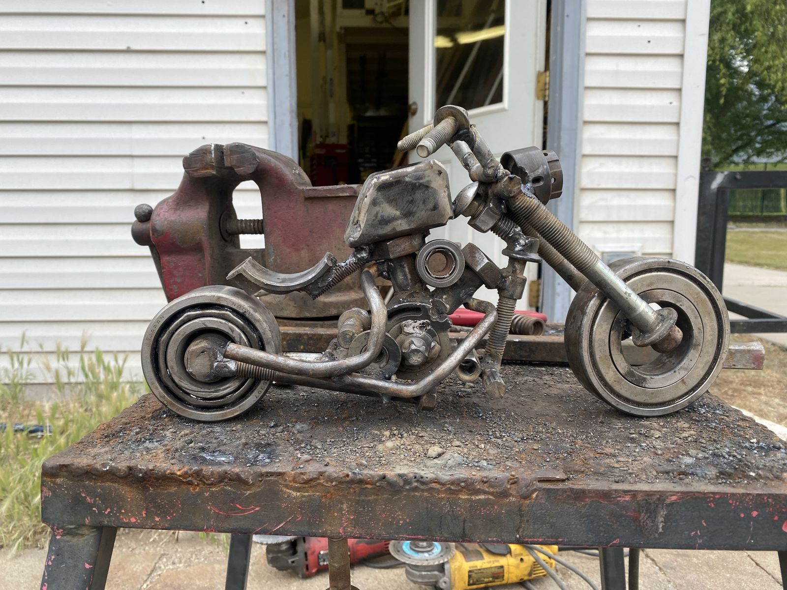 Scrap metal art, sculptures