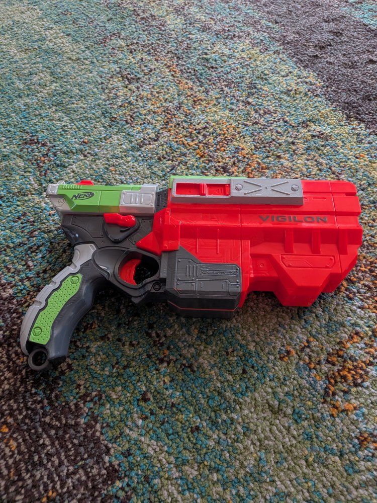 Nerf N-Strike Elite Vigilance Blaster Toy Gun - Red & Green