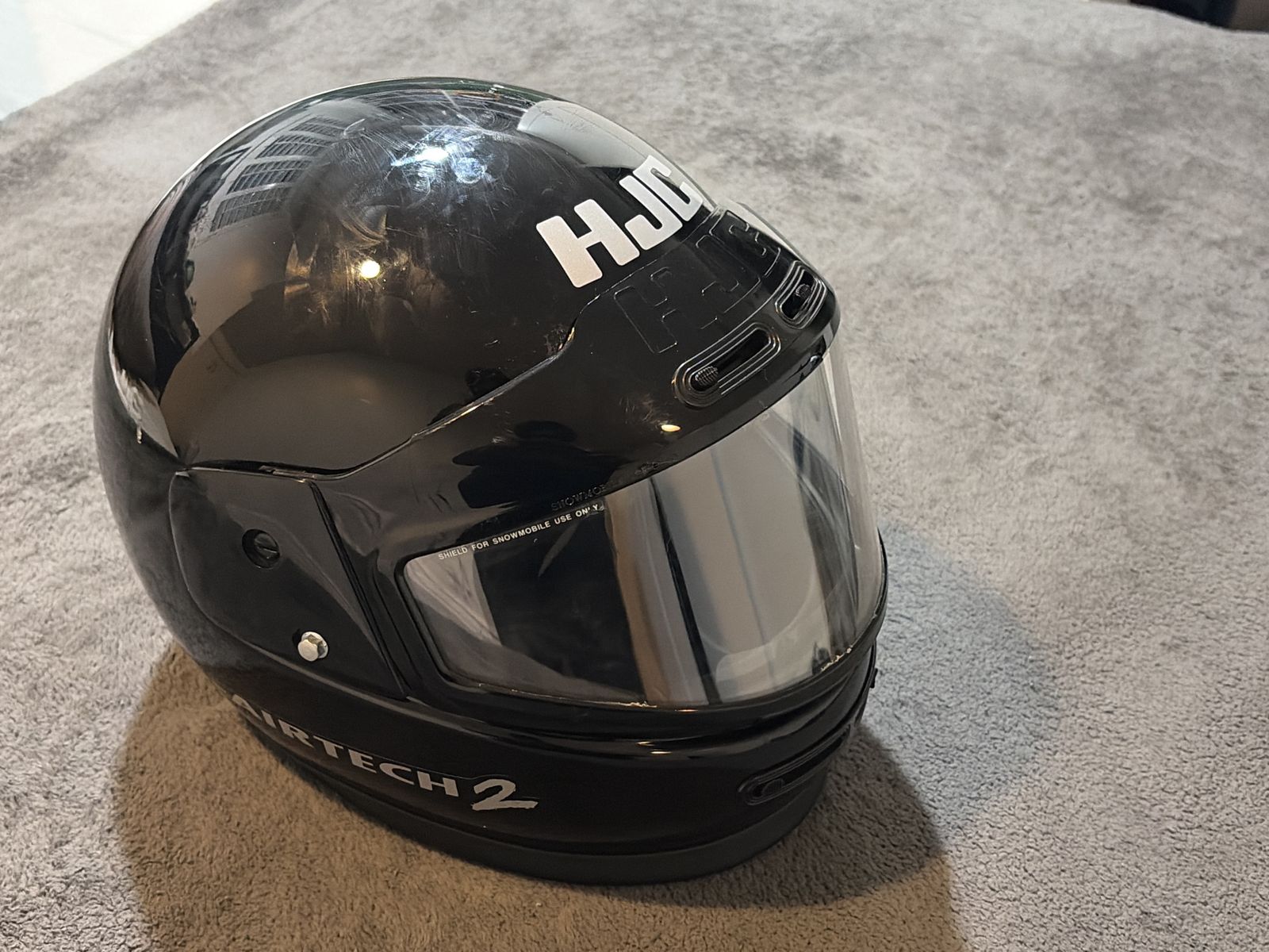HJC Airtech 2 Full-Face Snowmobile Helmet - Black, Clear Visor, Vented