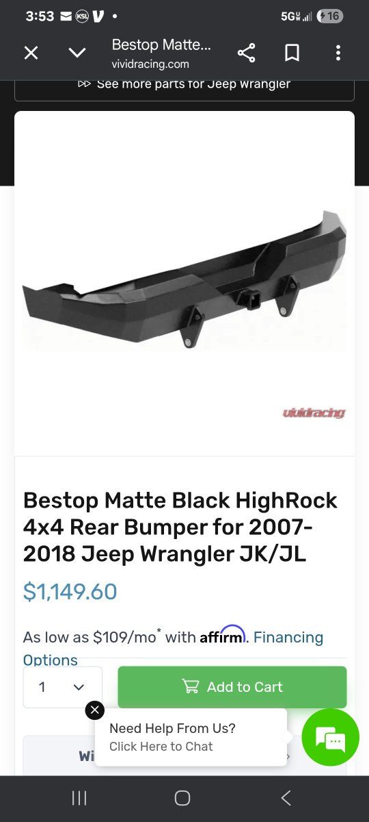 wrangler bumper